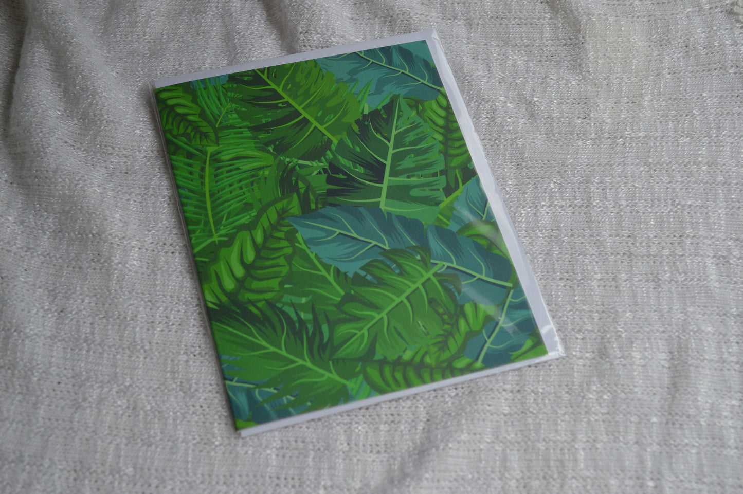 Tropical Greeting Card, Palm Leaf Greeting Card, Tropical Leaf