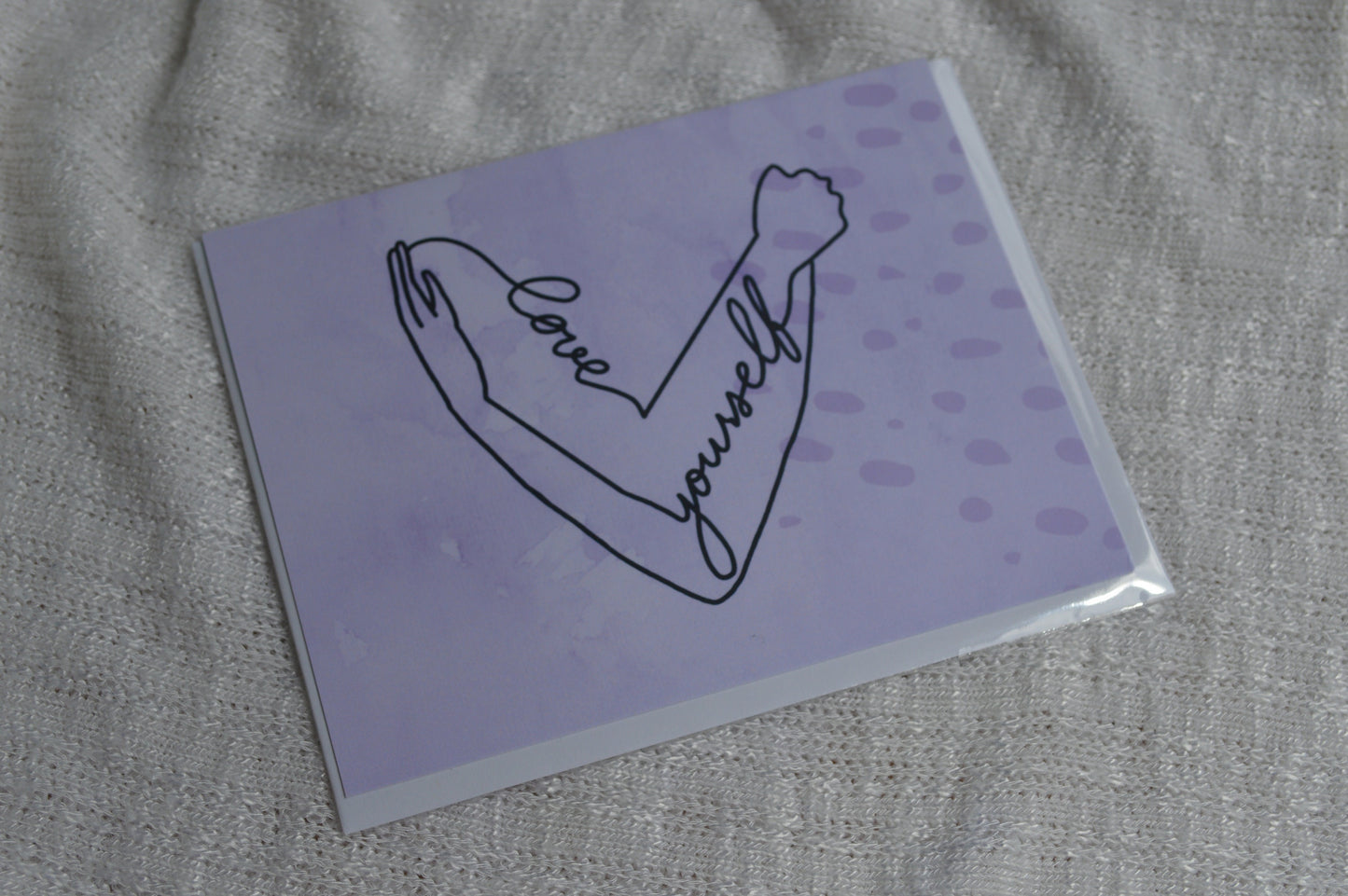 Love Yourself Greeting Card, Positive Affirmation Greeting Card, Heart Greeting Card, Love Greeting Card