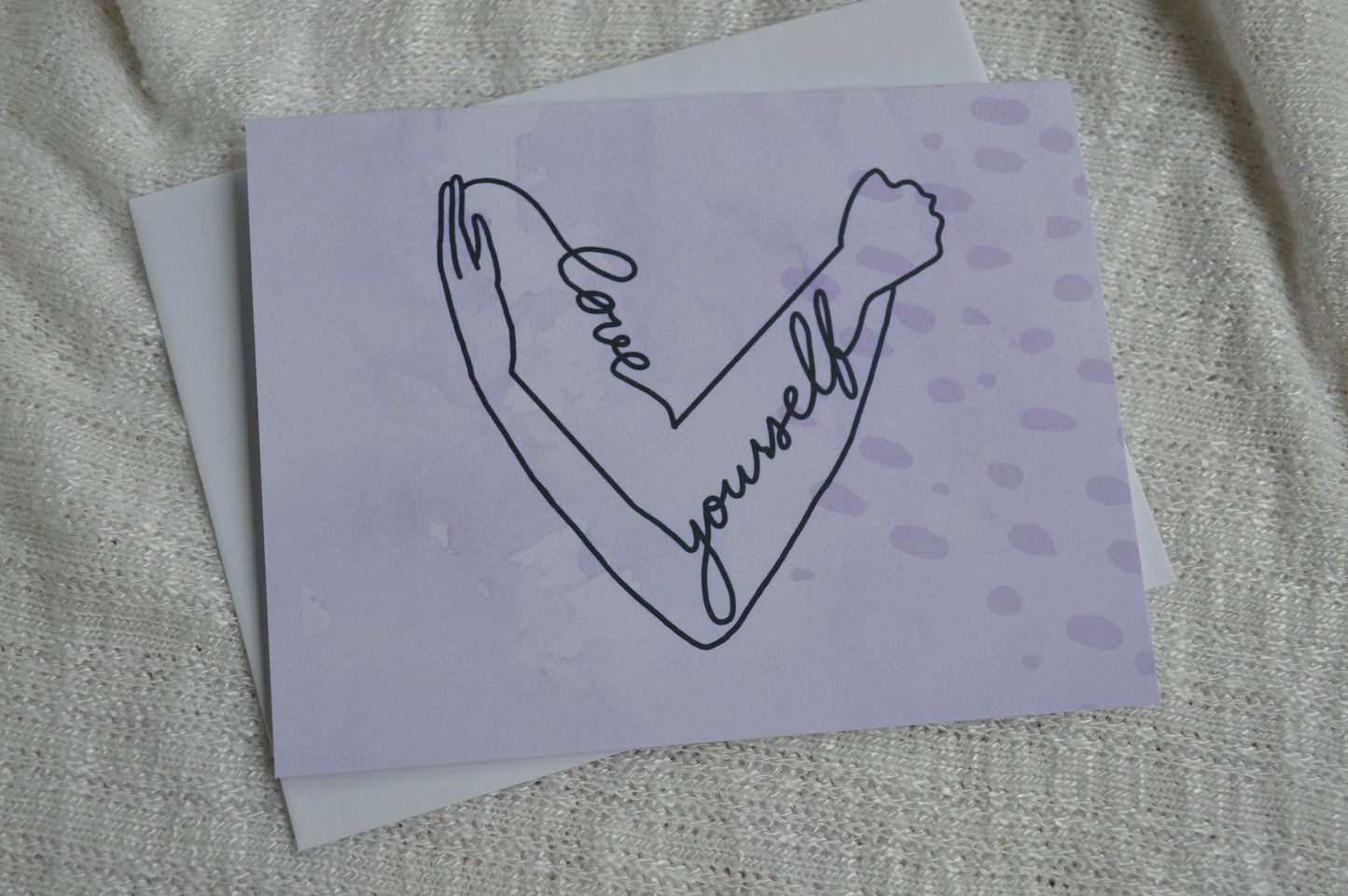 Love Yourself Greeting Card, Positive Affirmation Greeting Card, Heart Greeting Card, Love Greeting Card
