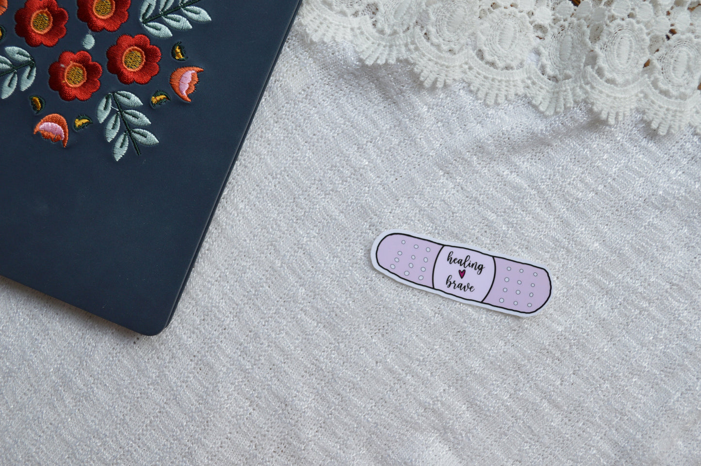 Healing Brave Sticker, Bandaid Sticker, Mental Health Awareness, Awareness Decal