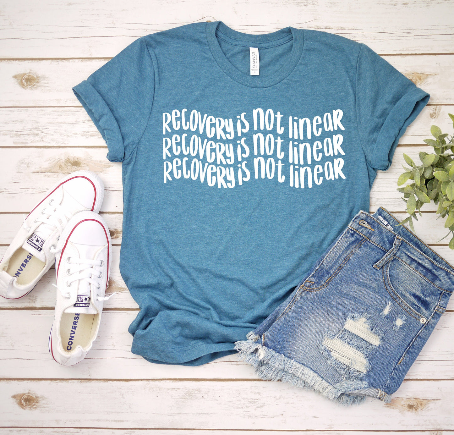 Recovery Is Not Linear T-Shirt, Recovery T-shirt, Inspirational Shirt, Mental Health T-shirt, Custom T-shirt